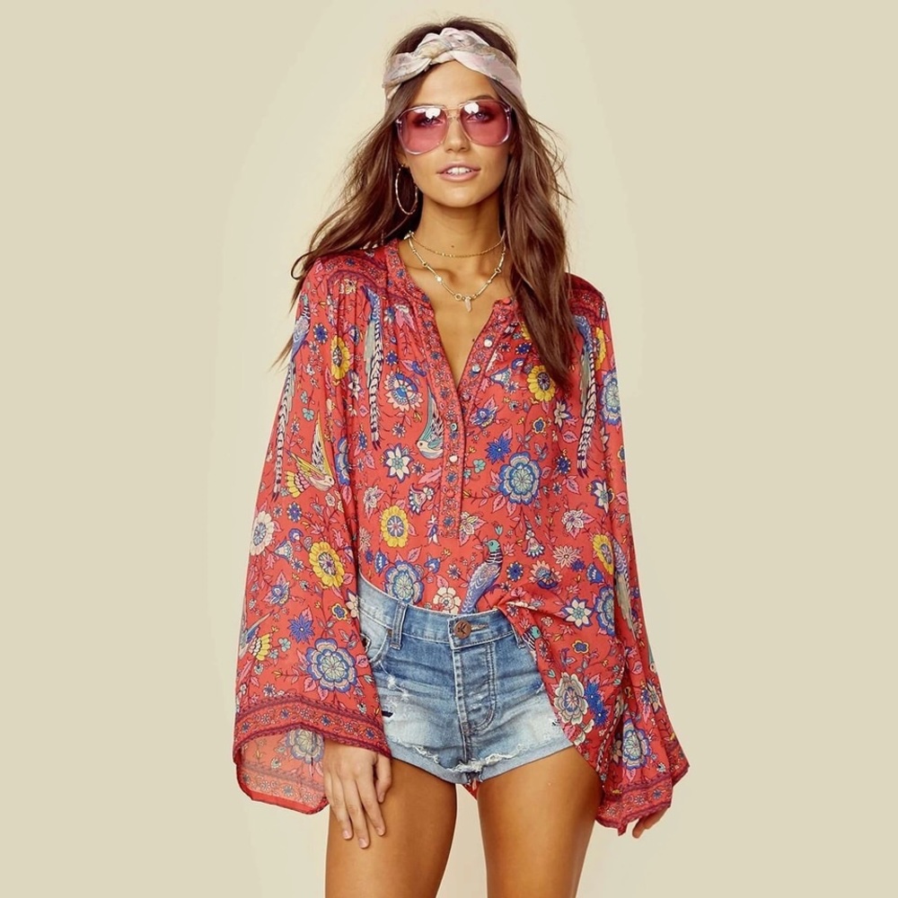 Gorgeous Bohemian Floral Top/Tunic